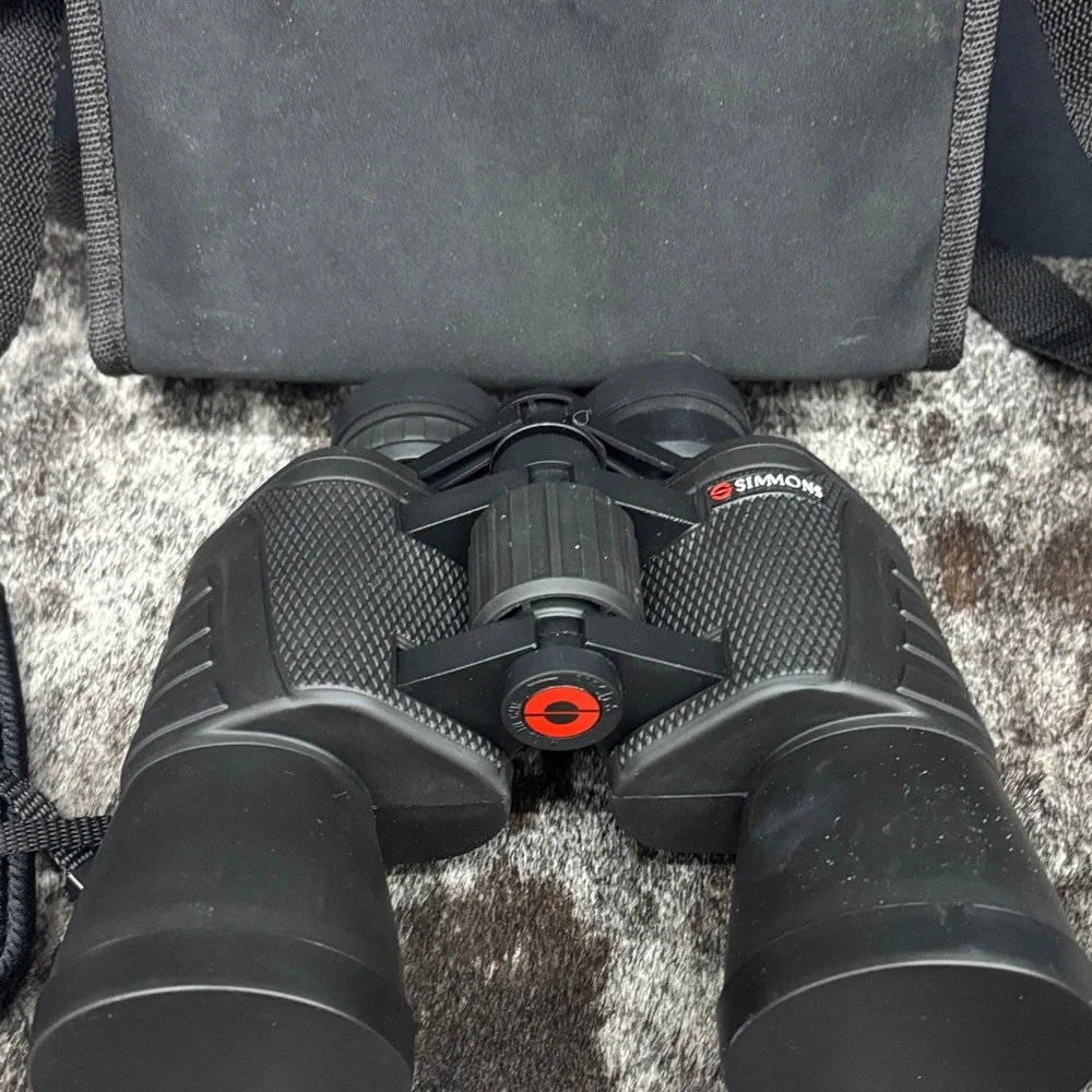 Simons Black Binoculars with Black Carry Case
